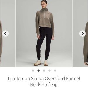 Lululemon Scuba 1/2 zip funnel neck in Rover